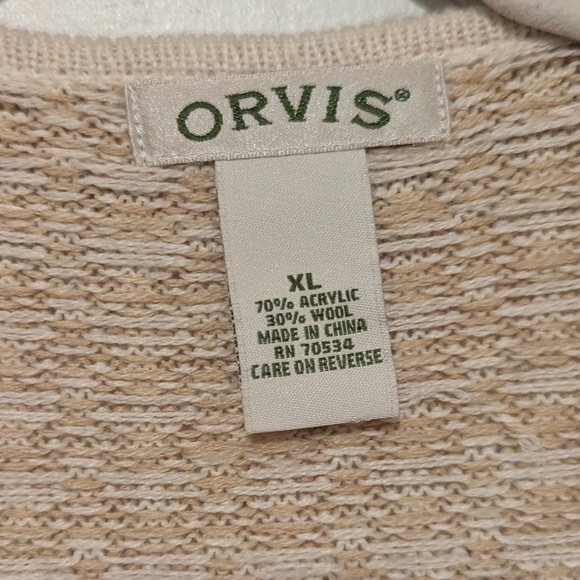 Orvis Women's Tan Cardigan Sweater - Picture 3 of 9